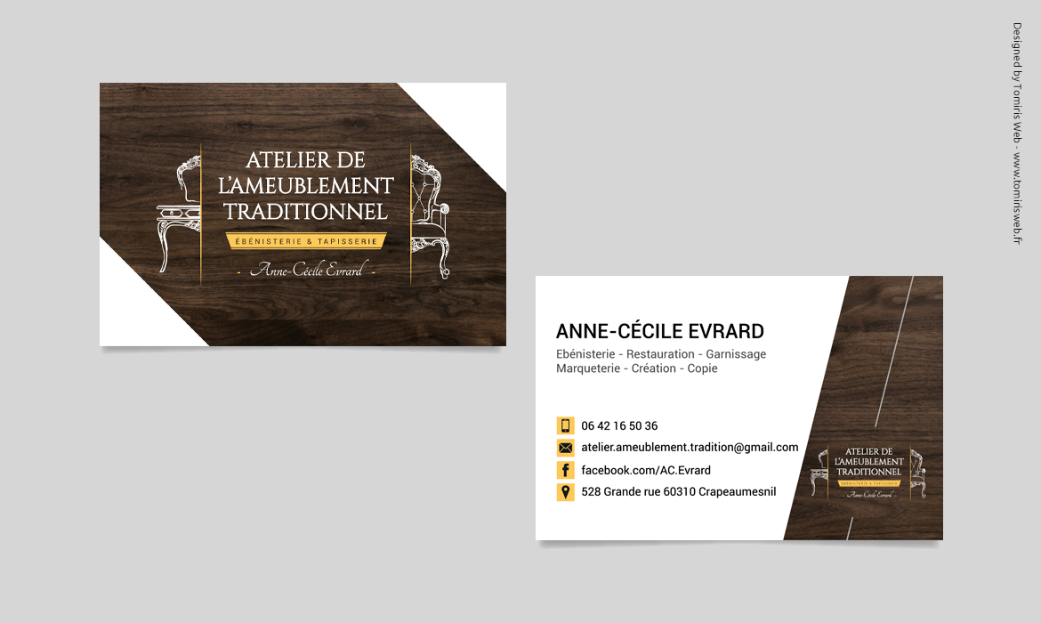 Cartes de visite Atelier de l'Ameublement Traditionnel