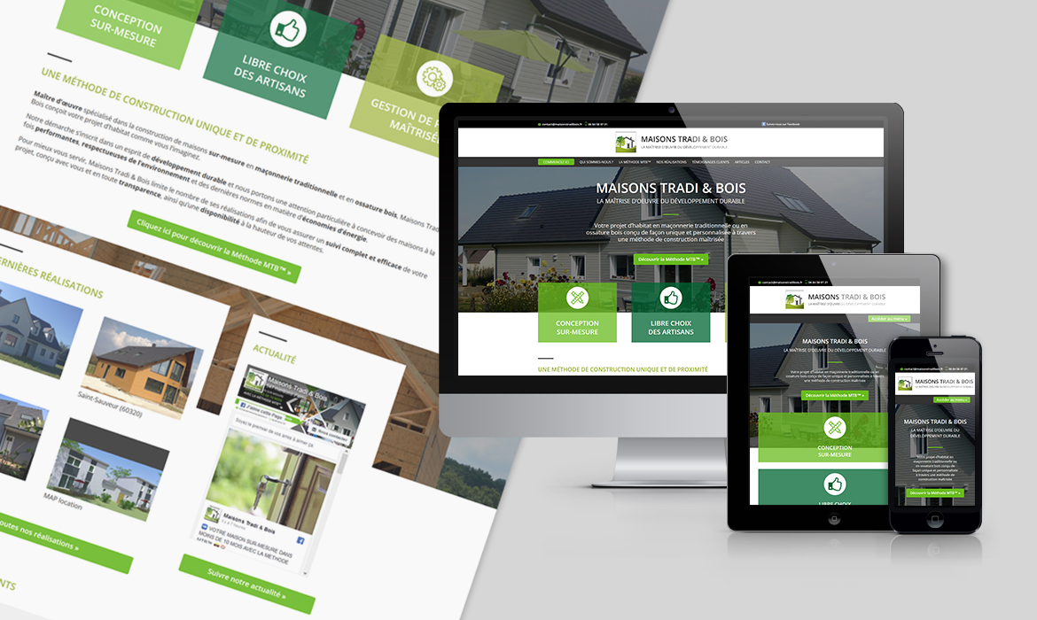 Site internet WordPress Maisons Tradi & Bois